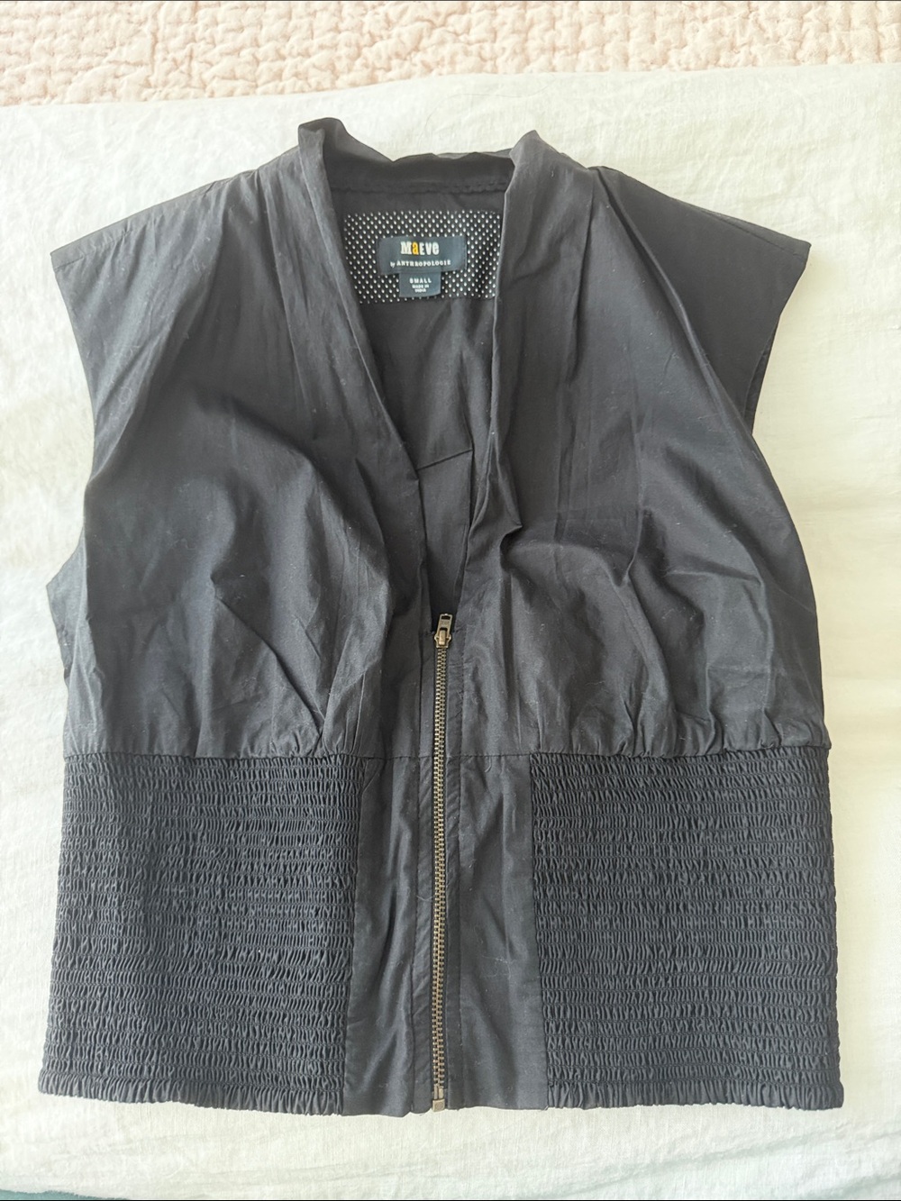 Maeve by Anthropologie Black Lined Top
